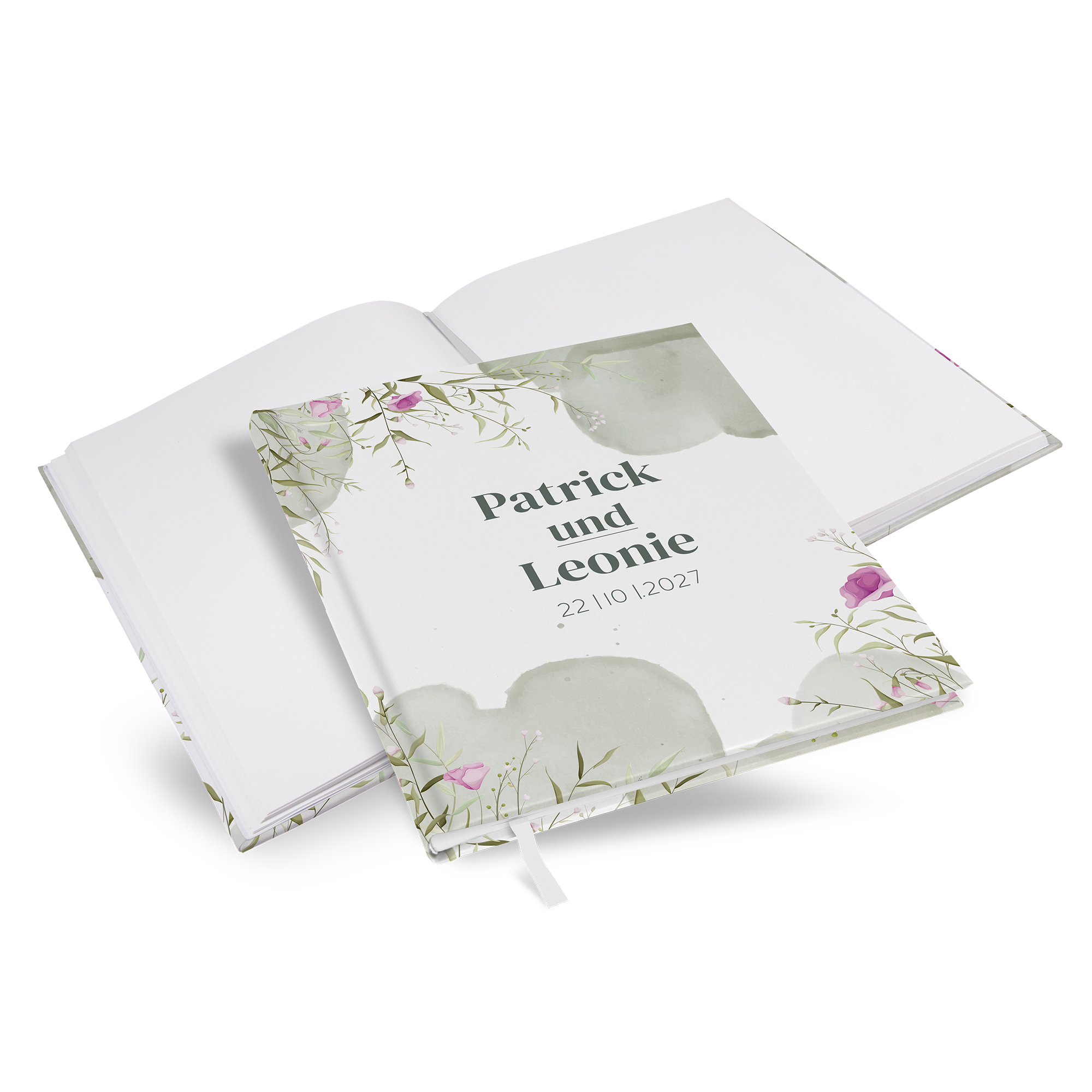 Gästebuch Hochzeit -  Aquarell "Wildflower Garden" - GBH-25001-A-08