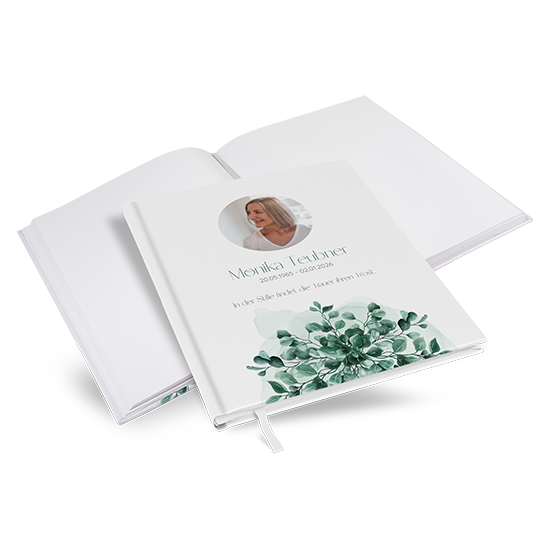 Kondolenzbuch - "eucalyptus crown" - KB-25001-G-05