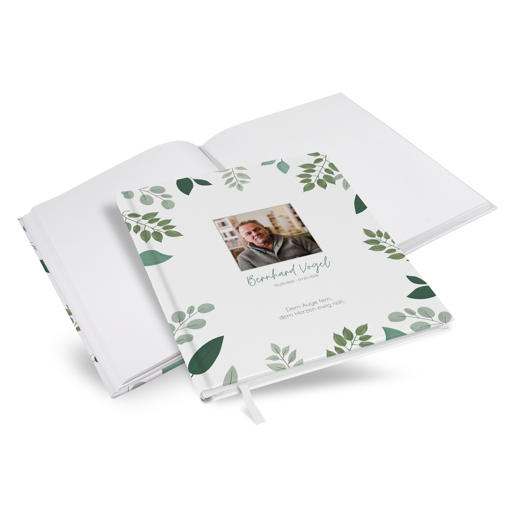 Kondolenzbuch - Greenery "green & simple" - KB-25001-G-08