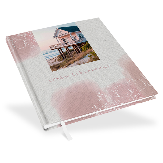 Gästebuch Ferienwohnung -  Aquarell "dusty bloom"