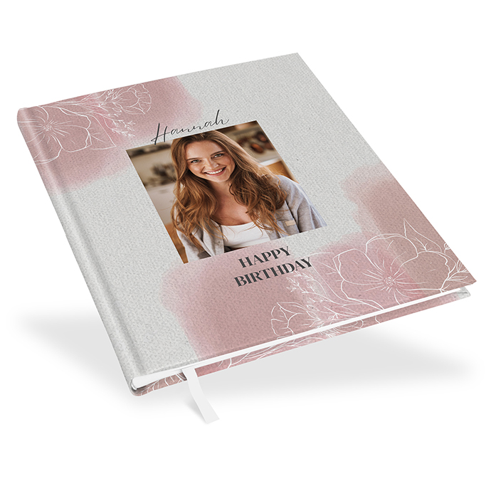 Gästebuch Geburtstag - Aquarell - "dusty bloom"