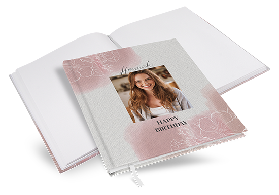 Gästebuch Geburtstag - Aquarell - "dusty bloom" - GBG-25001-A-05