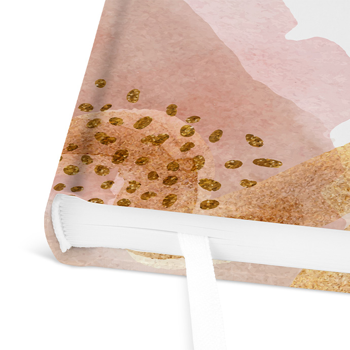Gästebuch Geburtstag -  Aquarell "Golden Blush"