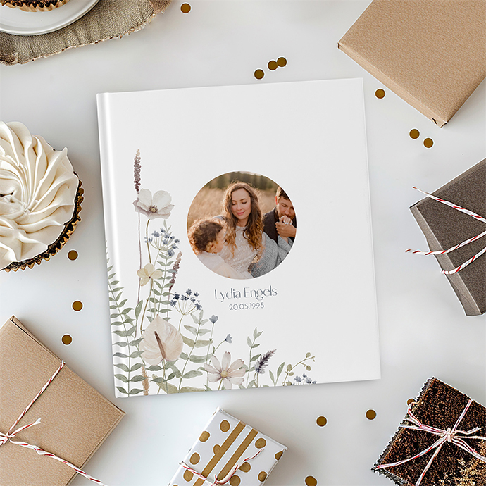 Gästebuch Geburtstag - Boho "Pastel Bloom"