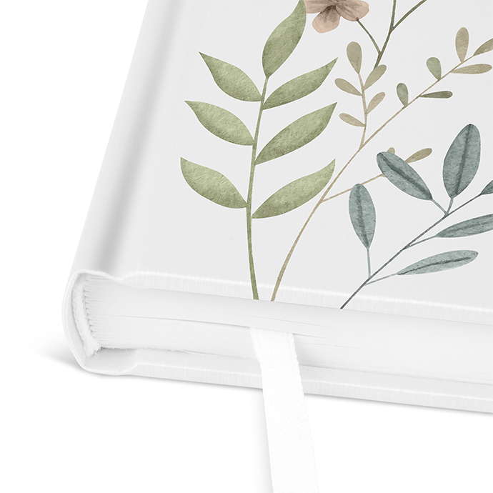 Gästebuch Geburtstag - Boho "Soft Leaves"