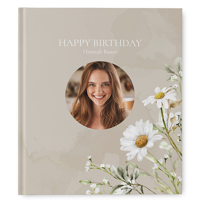 Gästebuch Geburtstag - Floral "Daisy Field"