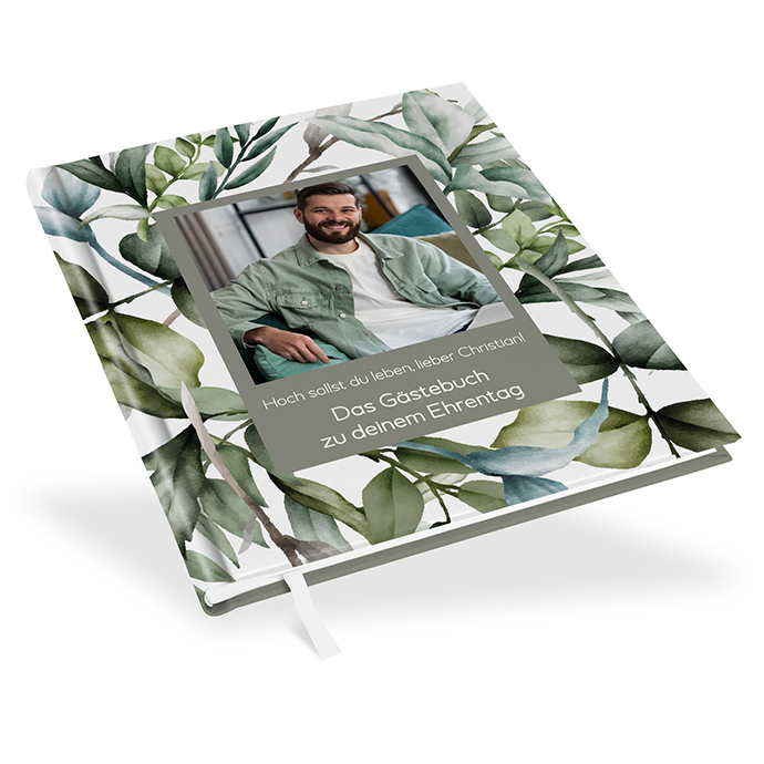 Gästebuch Geburtstag - Greenery "Calm Grove"